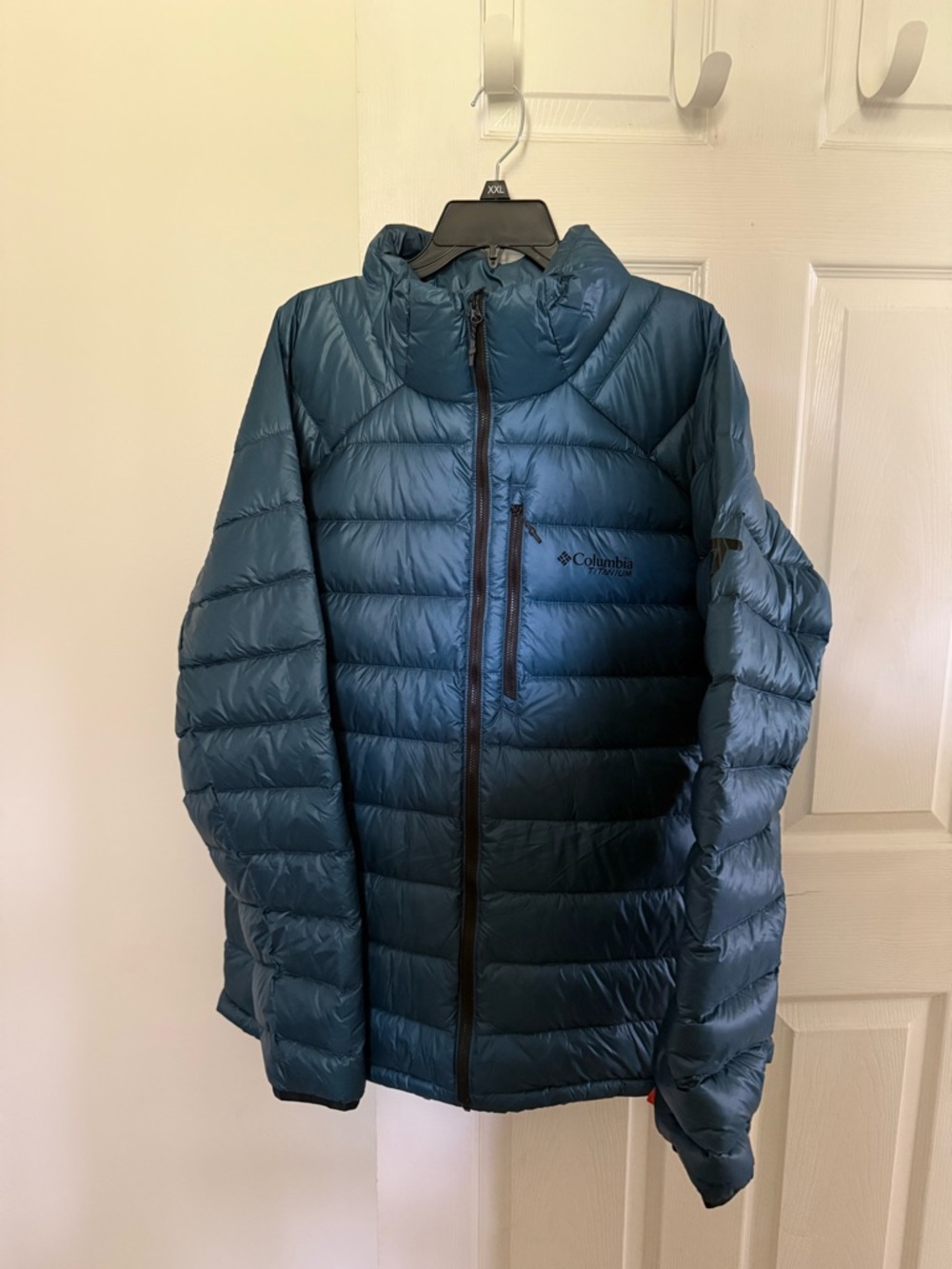 NWT Columbia Titanium Arctic Crest Goose Down Puffer Jacket Blue Men’s 2XL $260